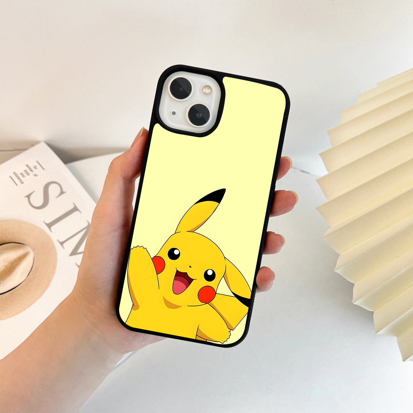 Happy Electric Pikachu Glass Case
