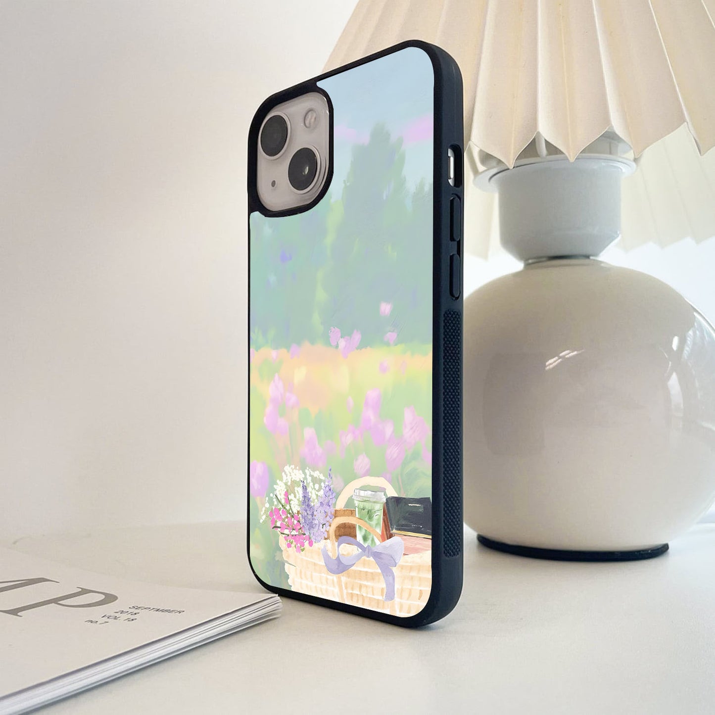 Pastel Picnic Mood Glass Case