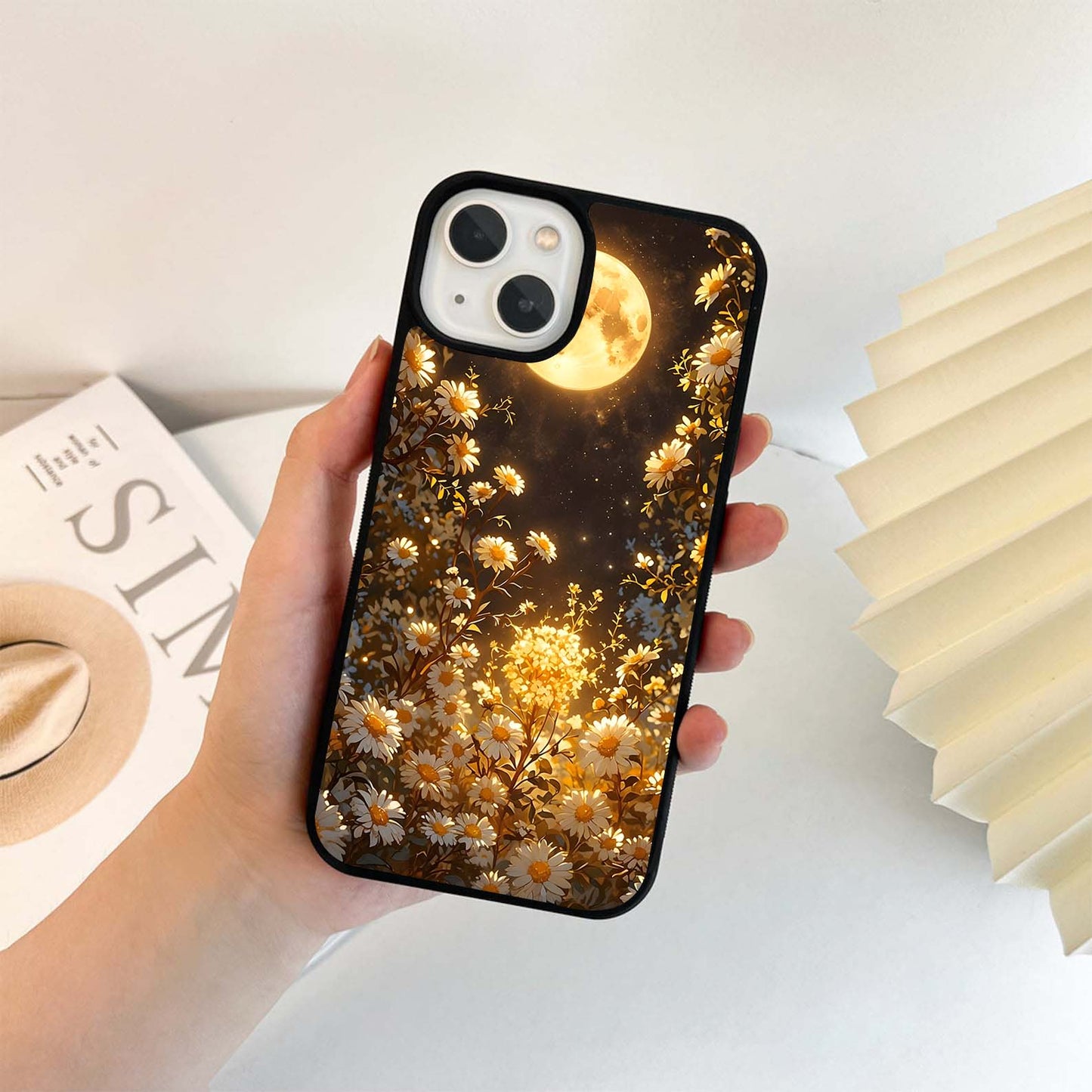 Warm Golden lighting Scenery Glass Case