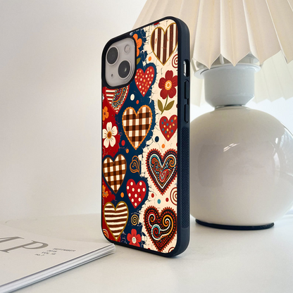 Vintage Love Patch Glass Case