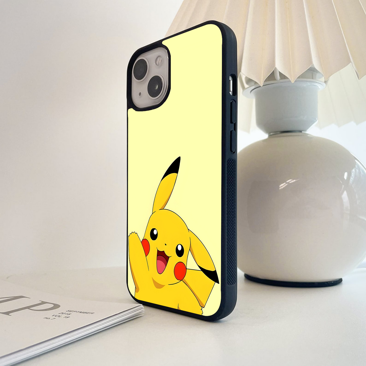 Happy Electric Pikachu Glass Case