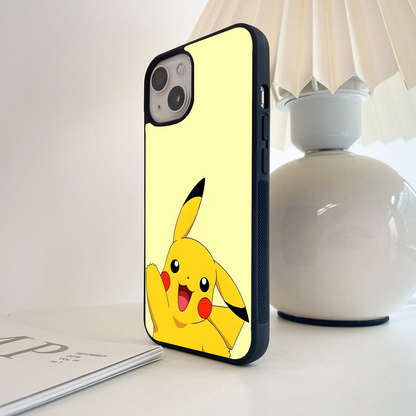 Happy Electric Pikachu Glass Case