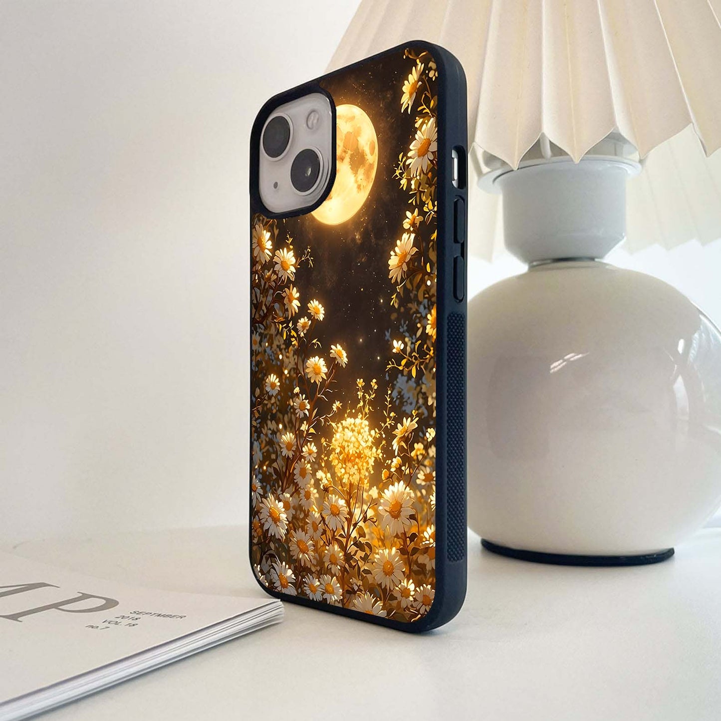 Warm Golden lighting Scenery Glass Case