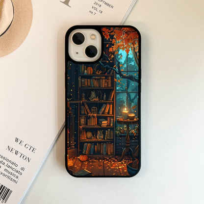 Autumn Library Glow Glass Case