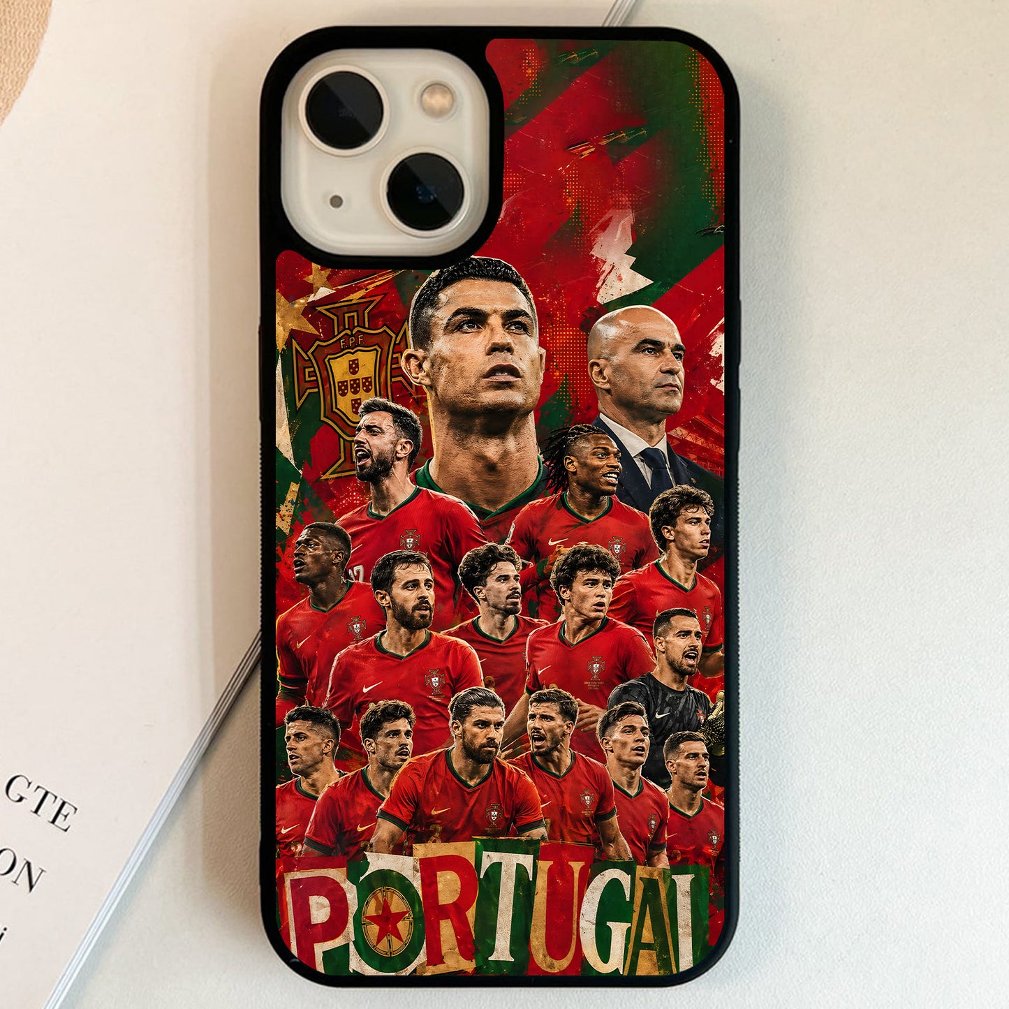 Portugal Football Legends Glass Case