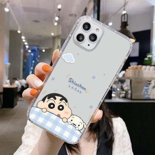 Peekaboo Shinchan Wallpaper Clear Silicon Cover