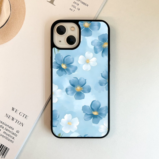 Blue Blossom Breeze Glass Case