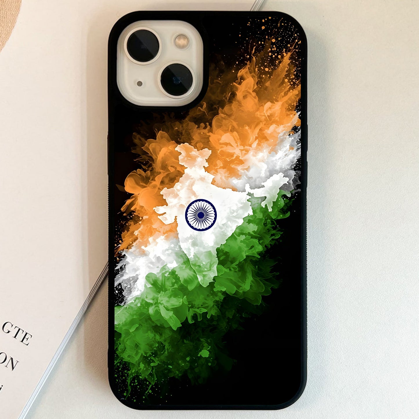 India Flag Color Glass Case