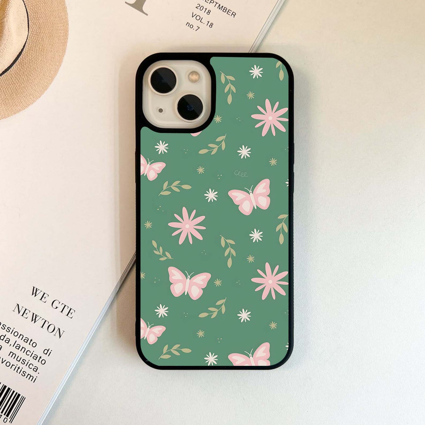 Butterfly Garden Charm Glass Case