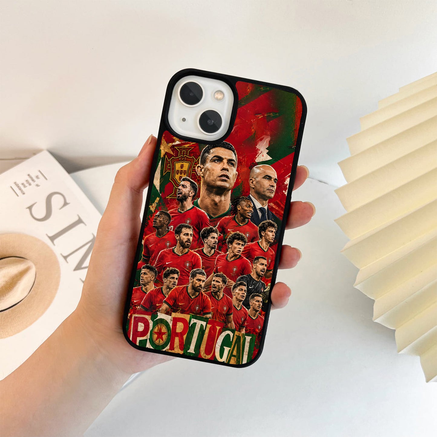Portugal Football Legends Glass Case