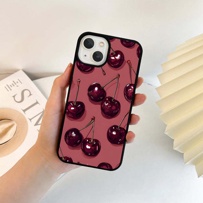 Cosmic Wine Cherry pattern Glass Case