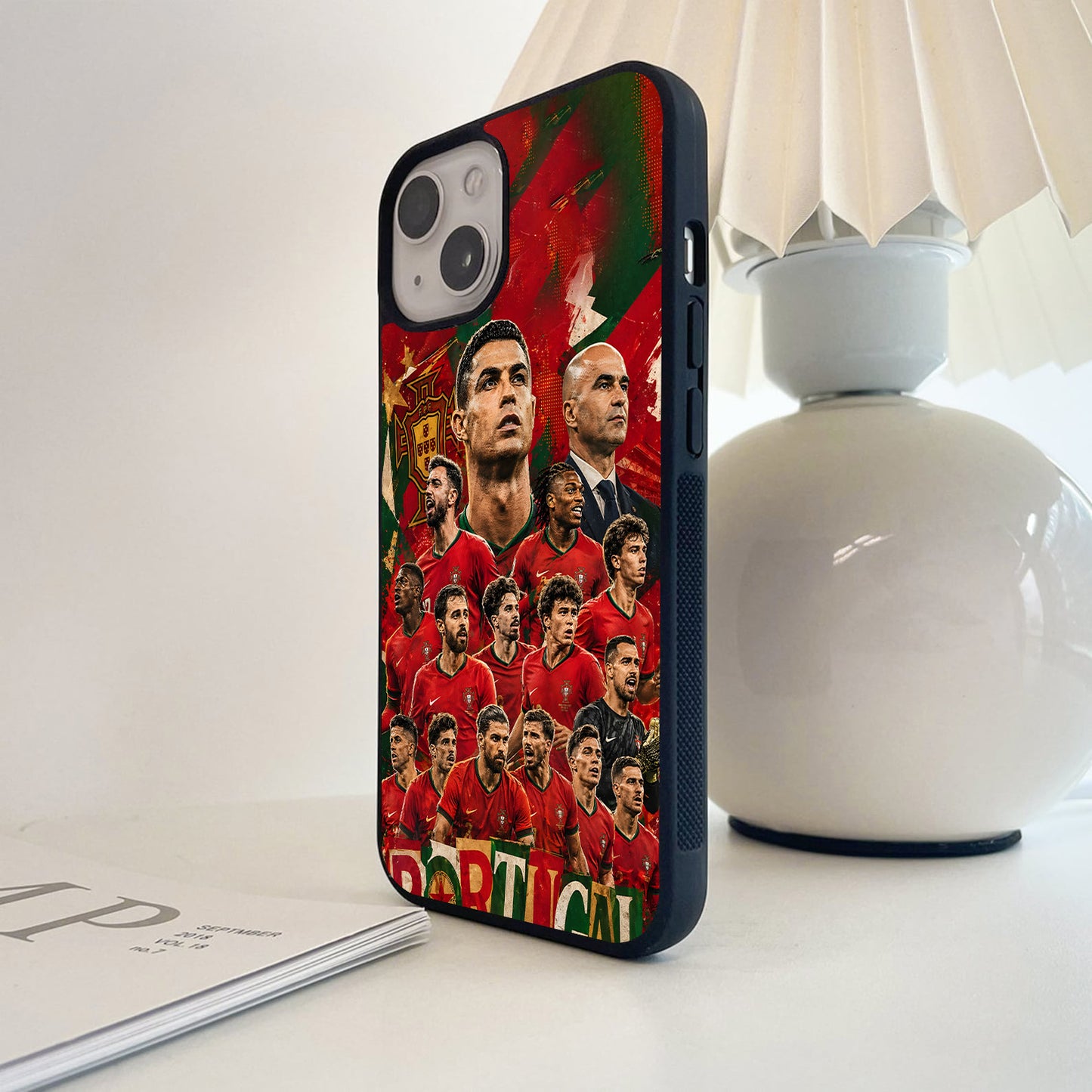Portugal Football Legends Glass Case