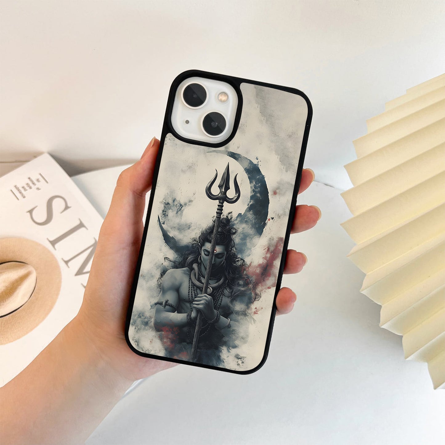 Divine Shiva Trident Glass Case