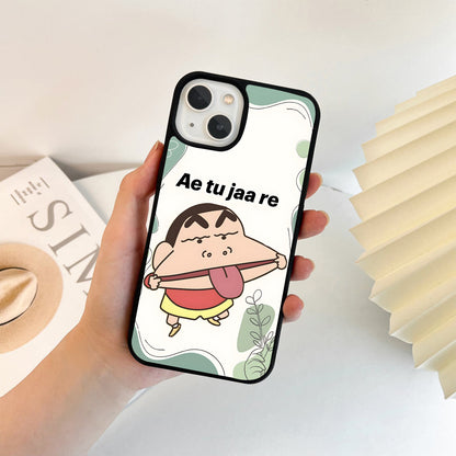 Shinchan Funny Face Glass Case