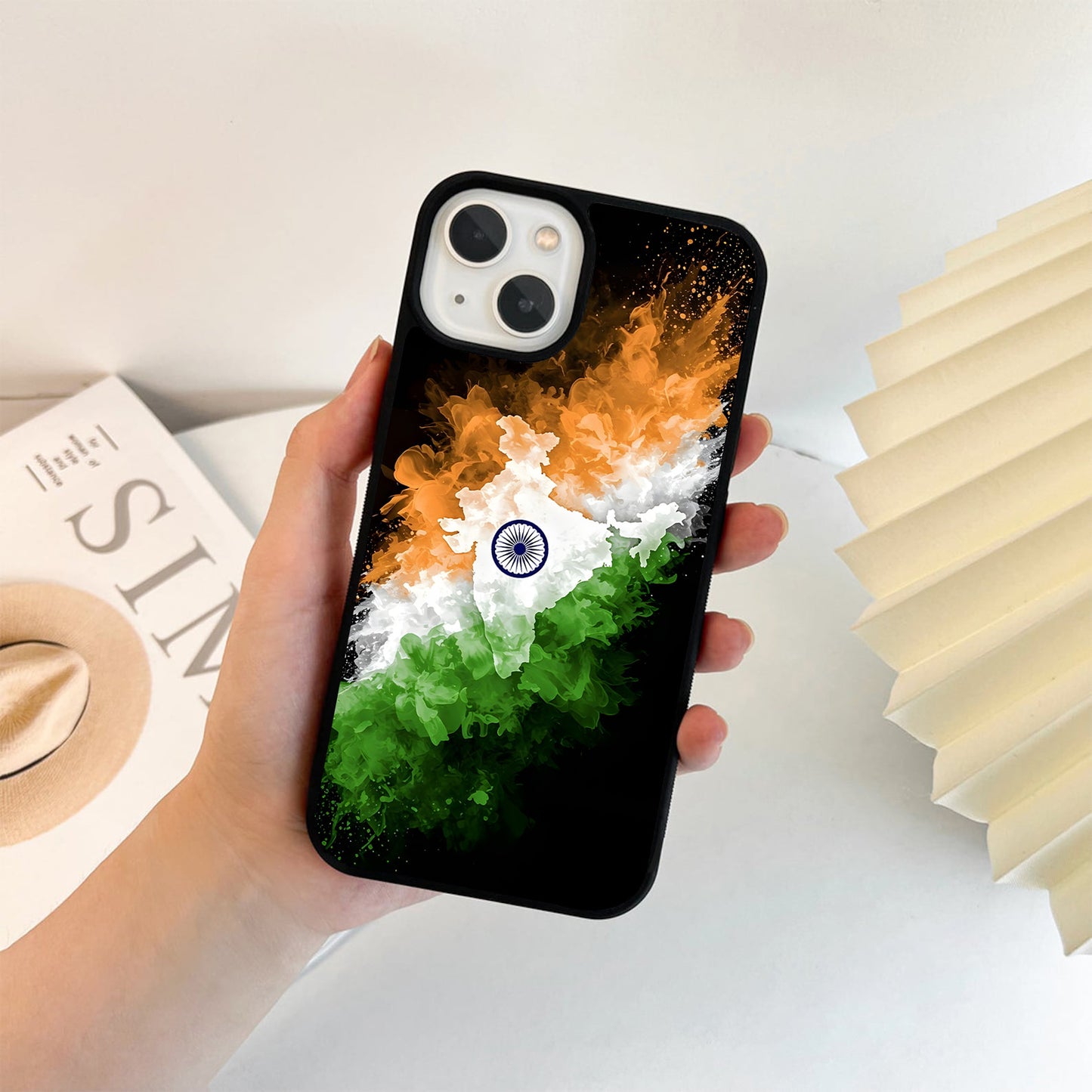 India Flag Color Glass Case