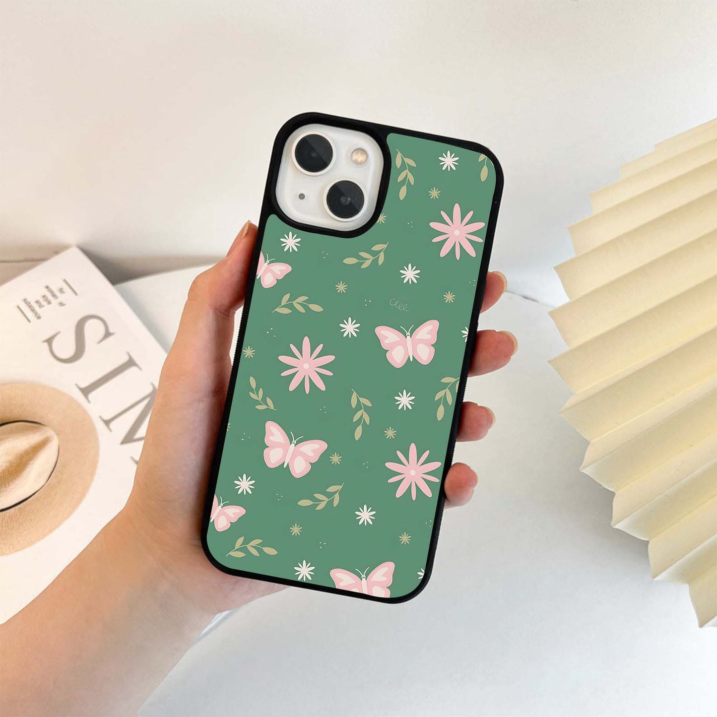 Butterfly Garden Charm Glass Case