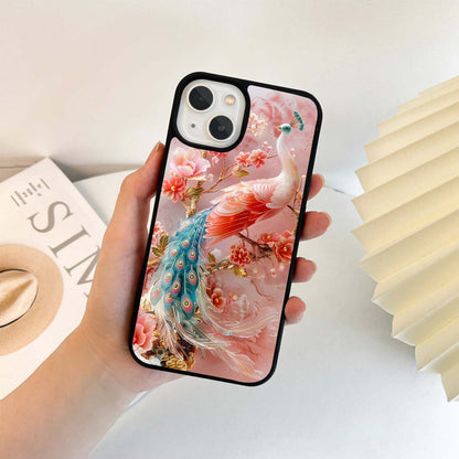 Blush Peacock Elegance Glass Case