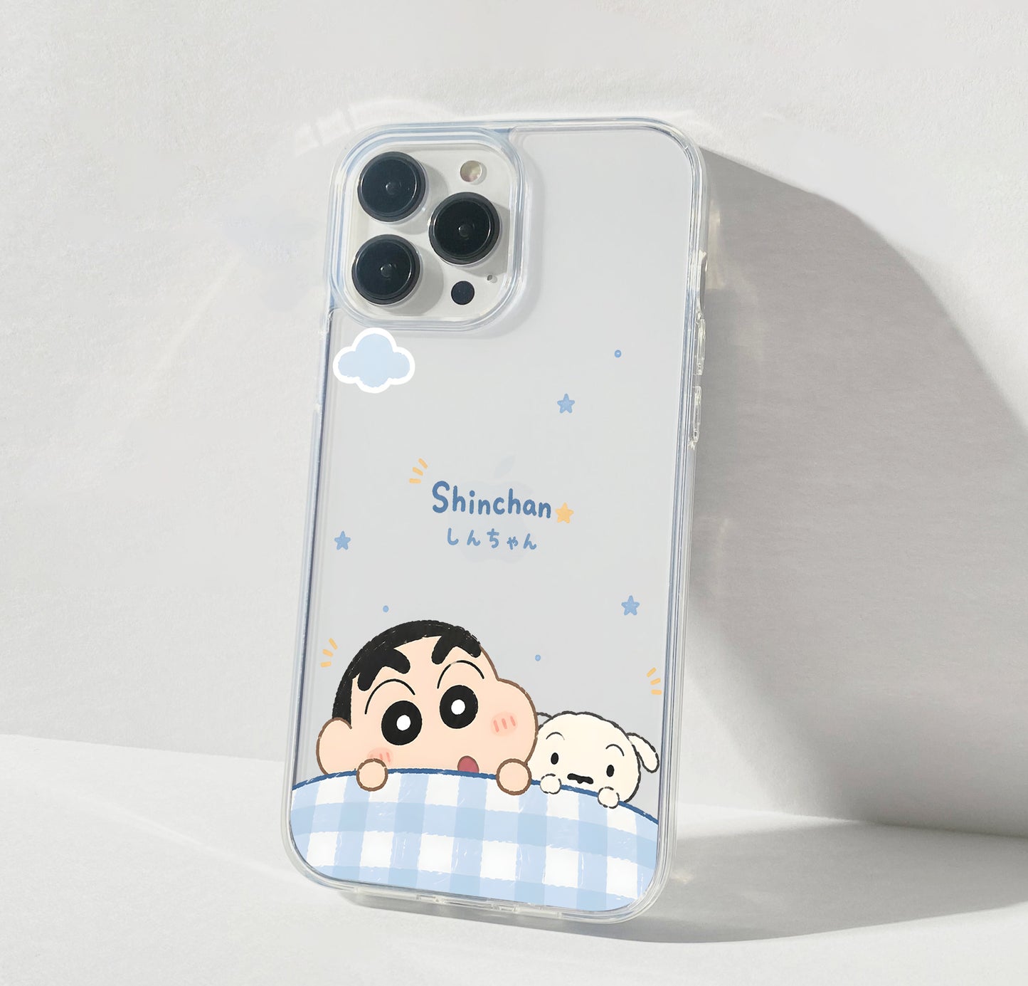 Peekaboo Shinchan Wallpaper Clear Silicon Cover