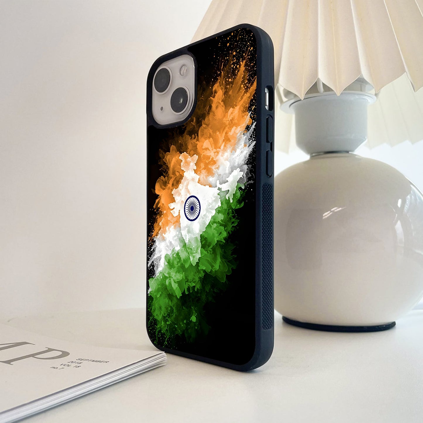 India Flag Color Glass Case