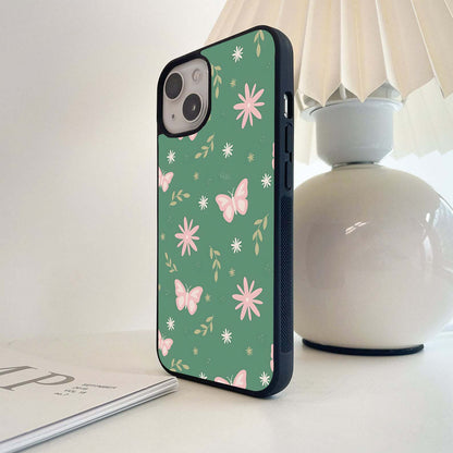 Butterfly Garden Charm Glass Case