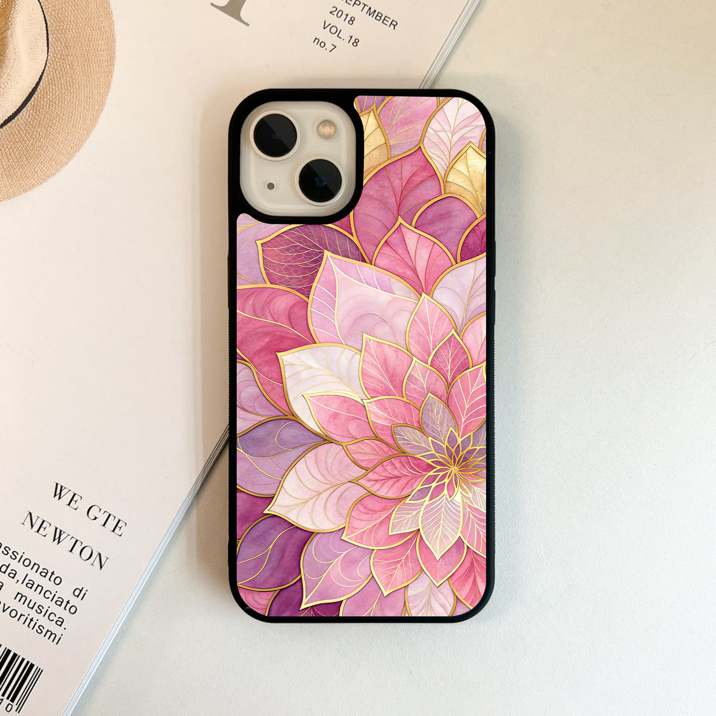 Blush Luxe Bloom Glass Case