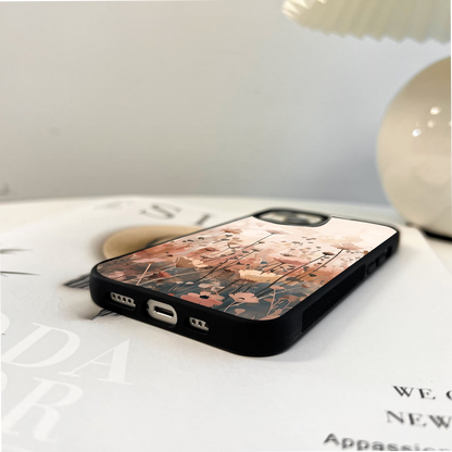 Pastel Wildflowers Glass Case