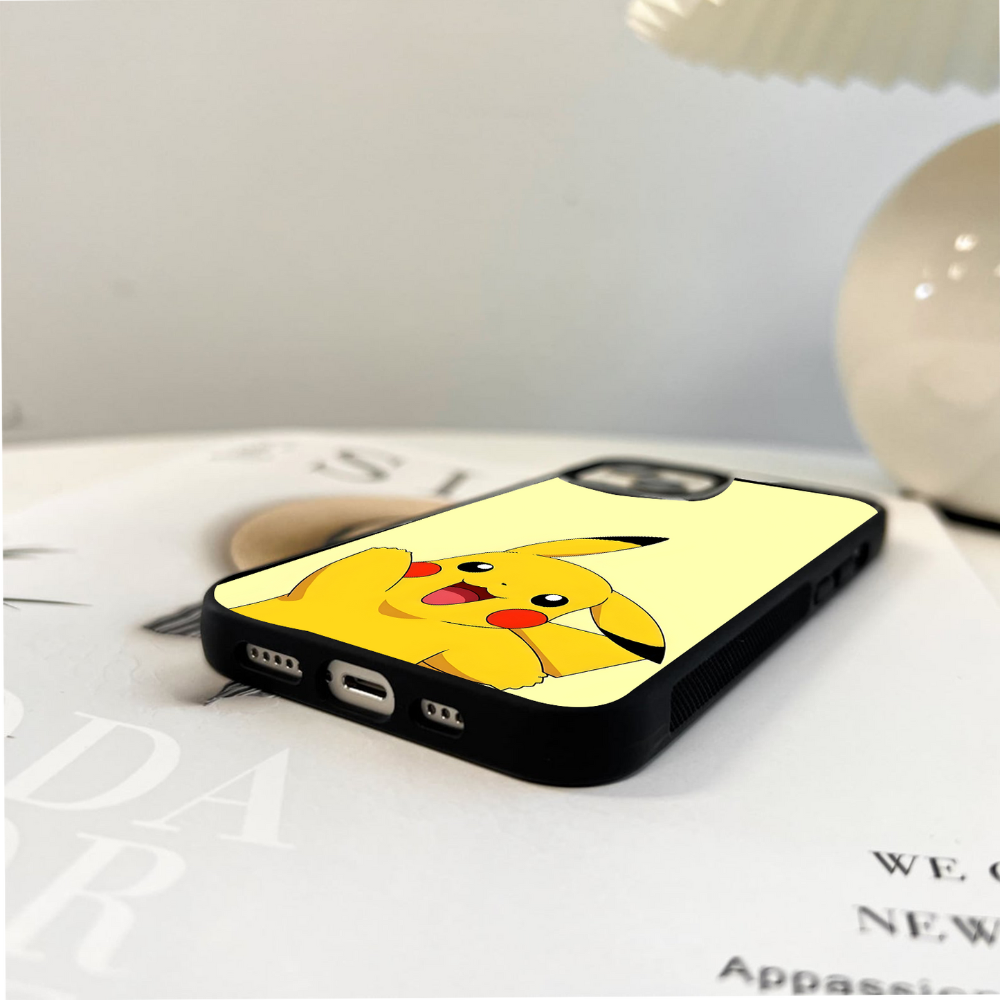 Happy Electric Pikachu Glass Case