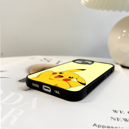 Happy Electric Pikachu Glass Case