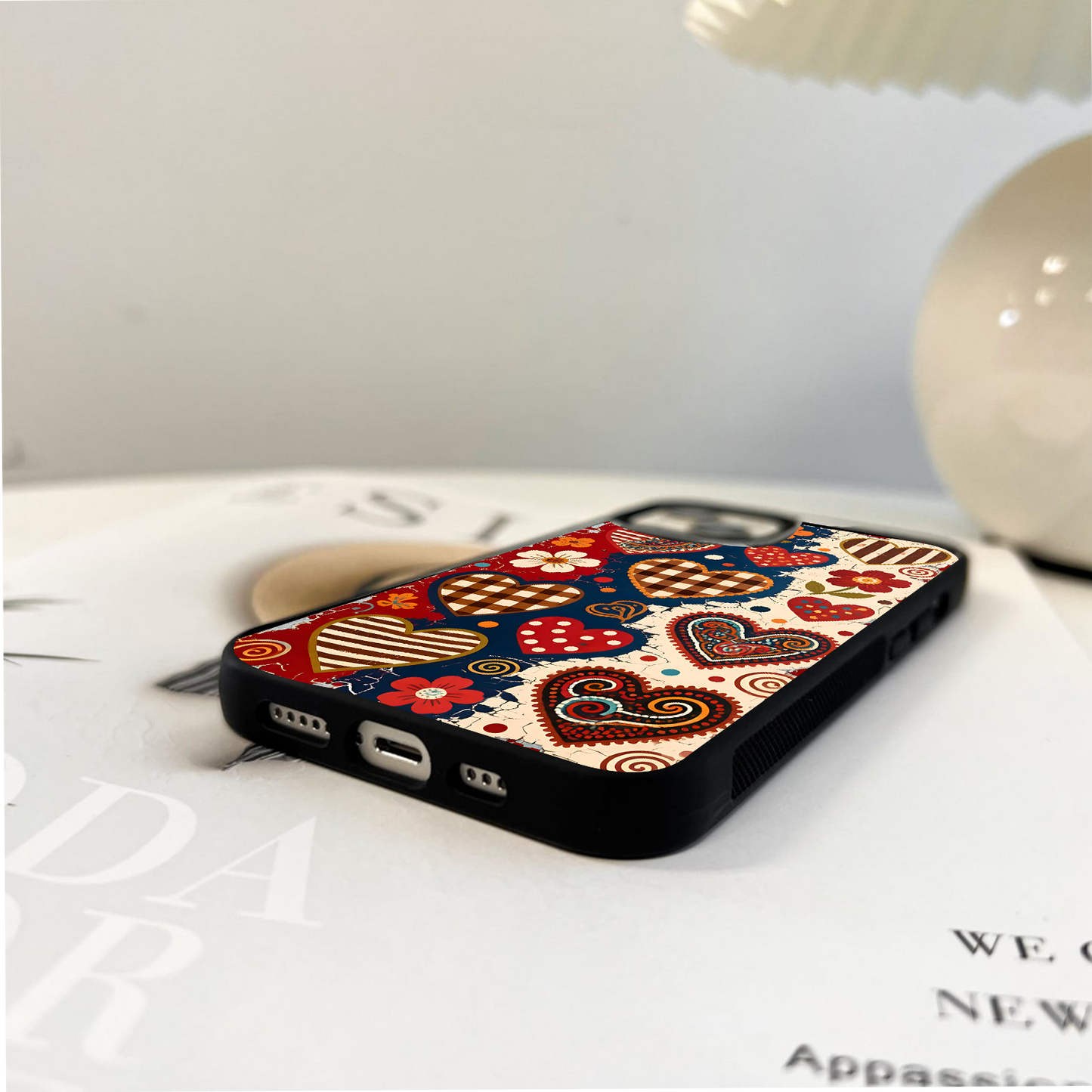 Vintage Love Patch Glass Case