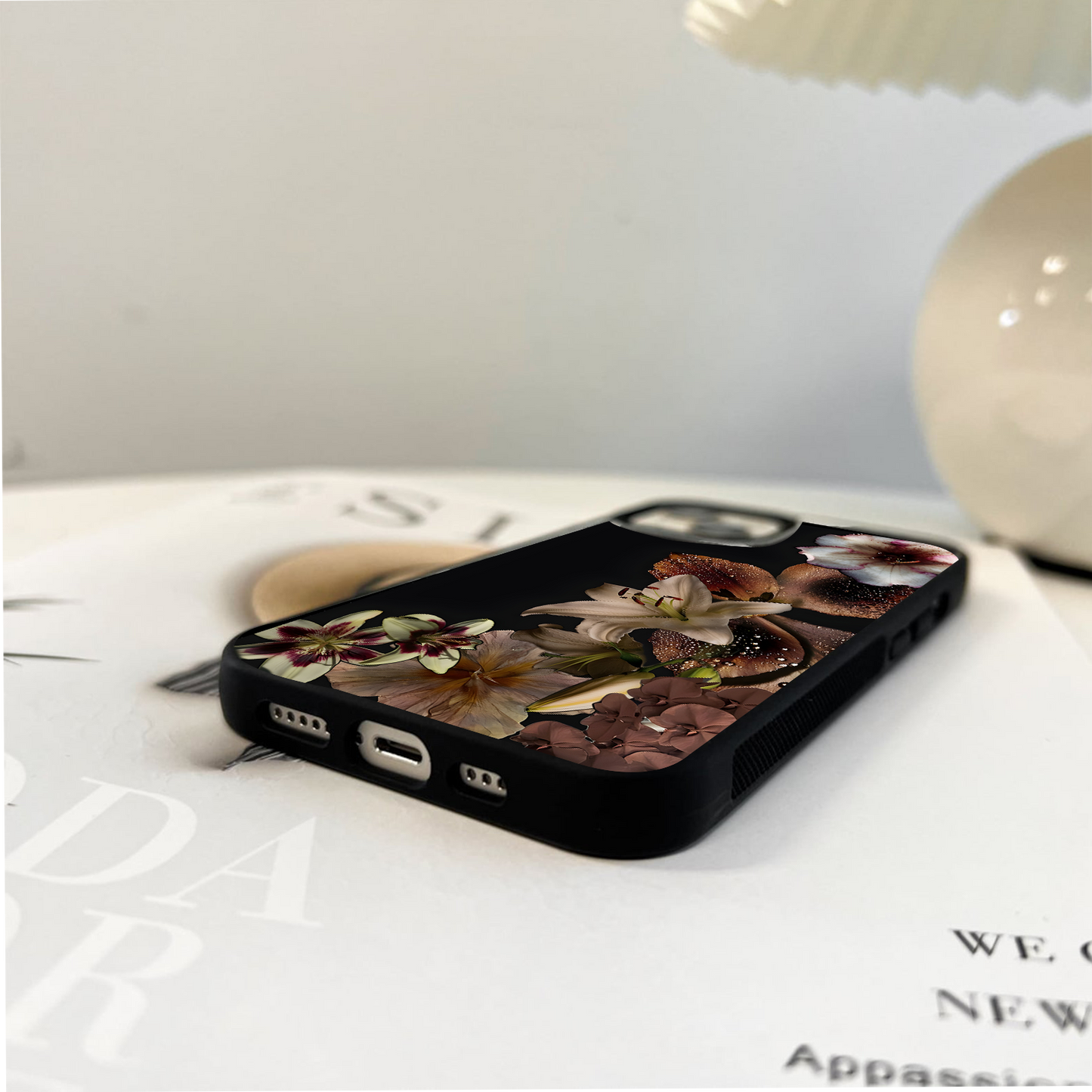 Midnight Bloom Luxe Glass Case