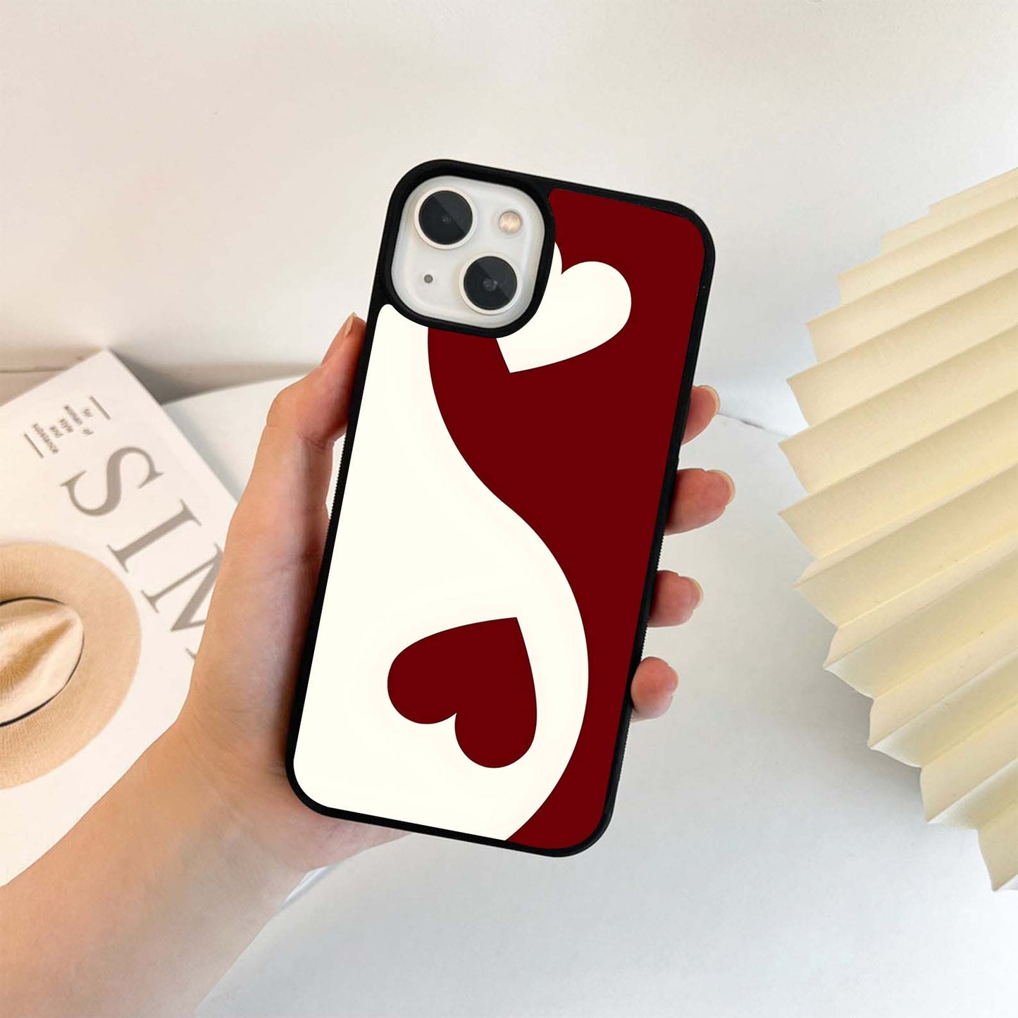 Yin Yang Love Glass Case