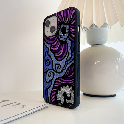 Symbolic Crown Art Glass Case