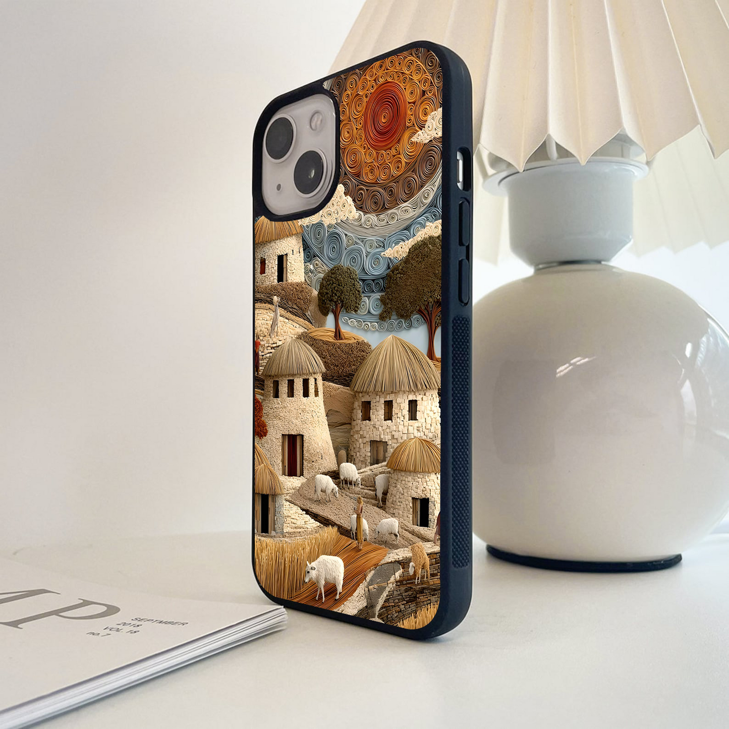 Peacefull Village Glass Case