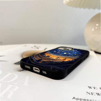 Papercut Dark Senery Glass Case