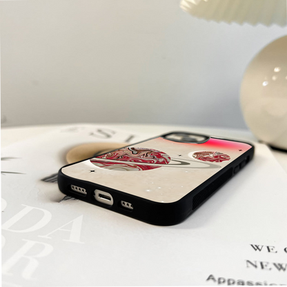 Saturn Blush Aura Glass Case