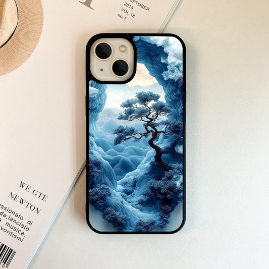 Winter Gate View Glass Case