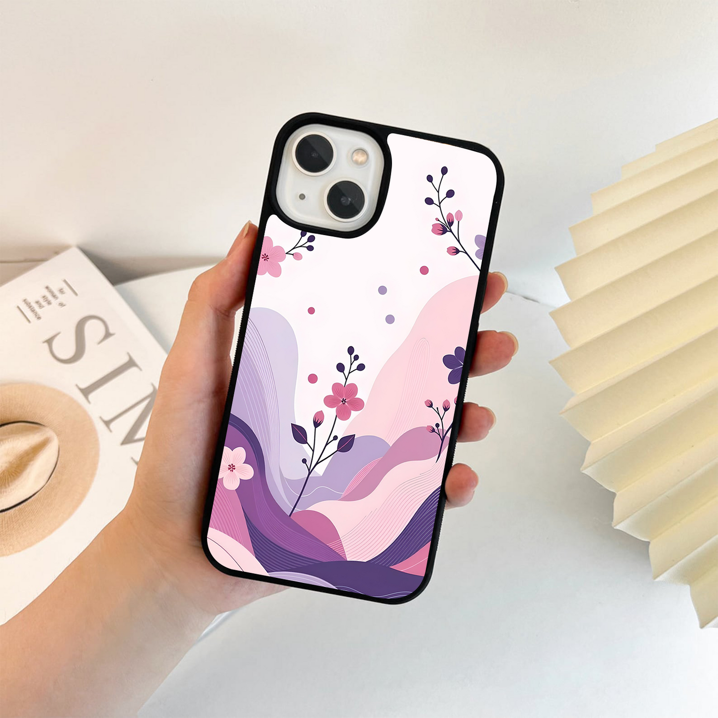 Pink And Purple Blushing Glass Case