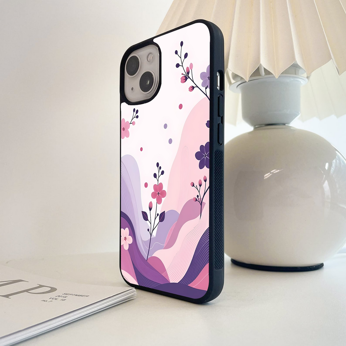 Pink And Purple Blushing Glass Case