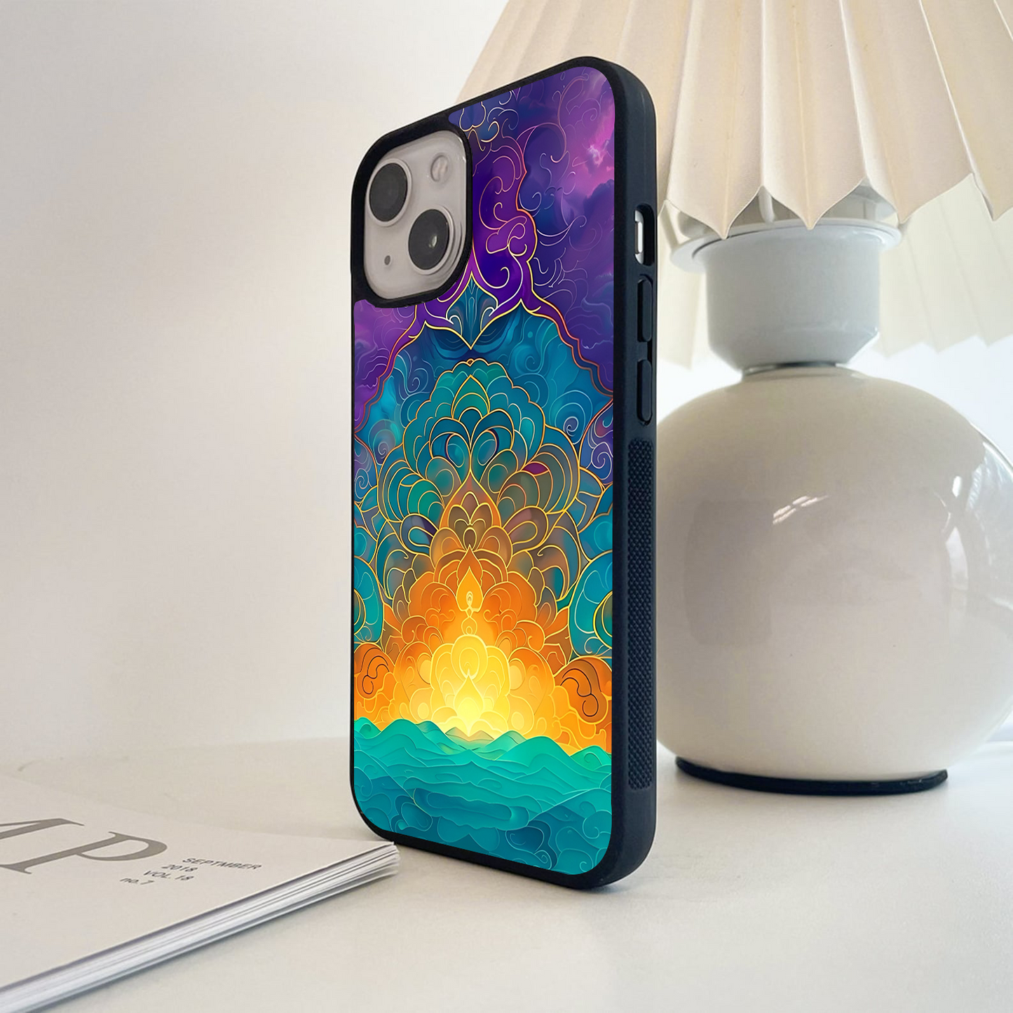 Celestial Rainbow Art Glass Case