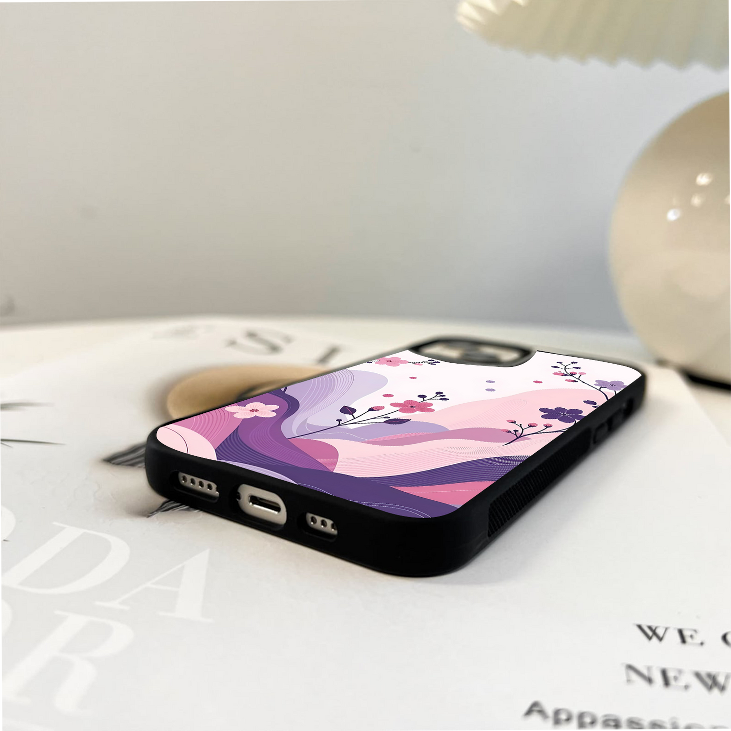 Pink And Purple Blushing Glass Case