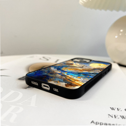 Moonlit Crane Flight Glass Case