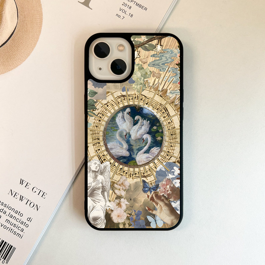 Heavenly Swan Harmony Glass Case