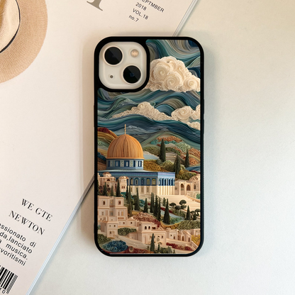 Whimsical Cityscape Dreams Glass Case