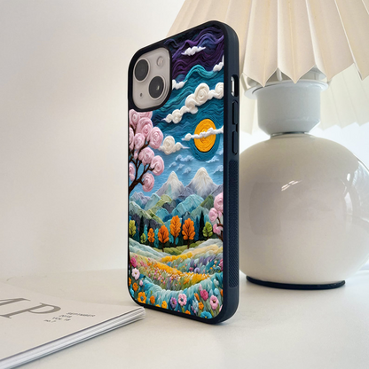 Whimsical Yarn Valley Glass Case