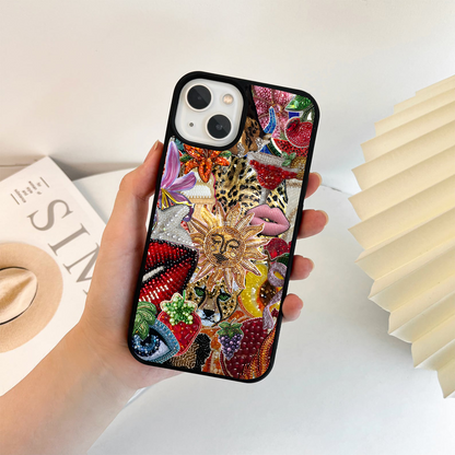 Beaded Fashion Jungle Glass Case