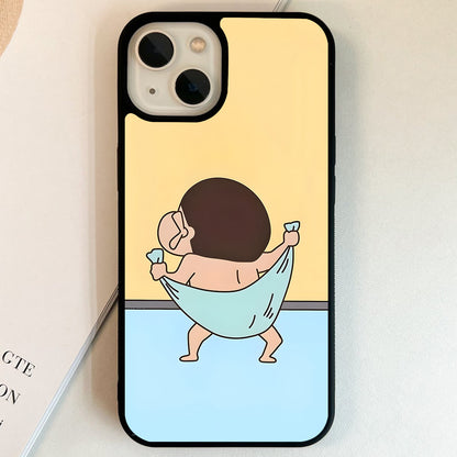 Shinchan Towel Dance Glass Case
