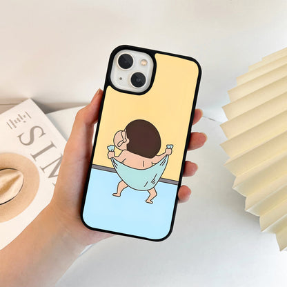 Shinchan Towel Dance Glass Case