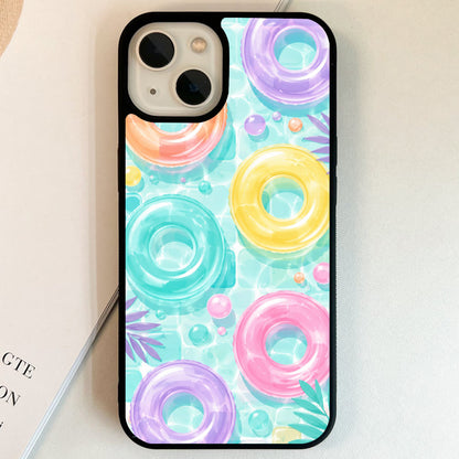 Pastel Pool Paradise Glass Case