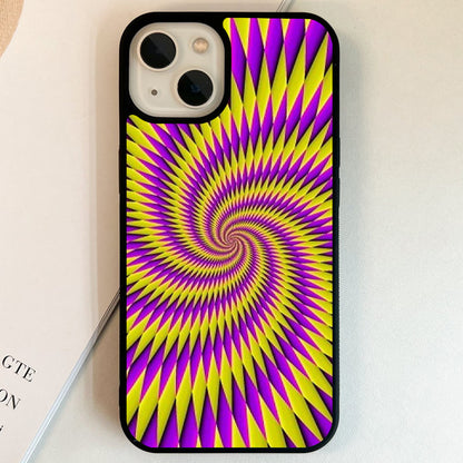 Purple Yellow Hypnosis Glass Case