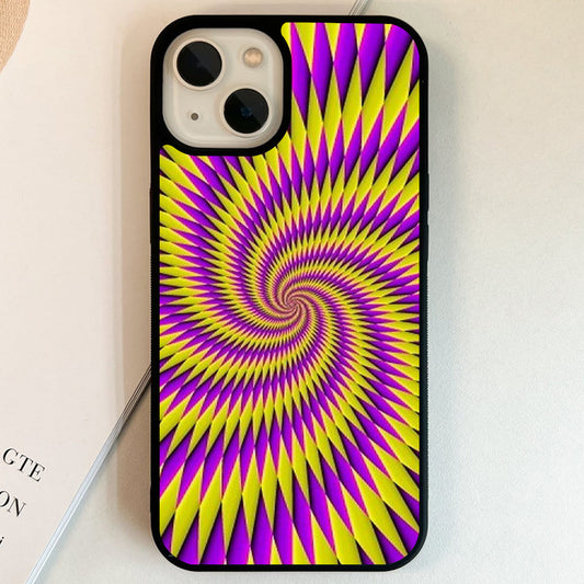 Purple Yellow Hypnosis Glass Case